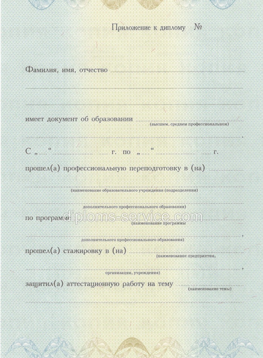 Диплом о переподготовке старого образца-фото2