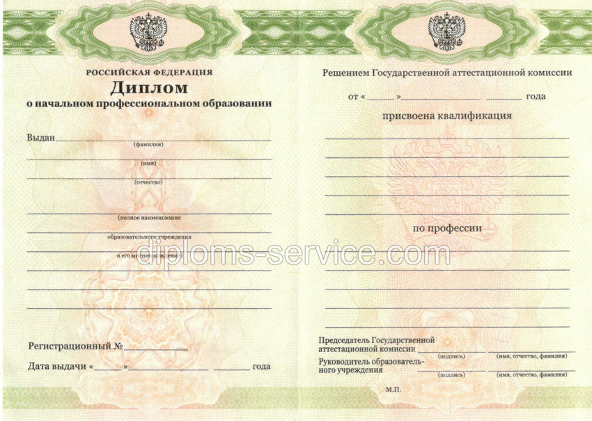 Диплом о начальном профессиональном образовании 2021 года-фото1