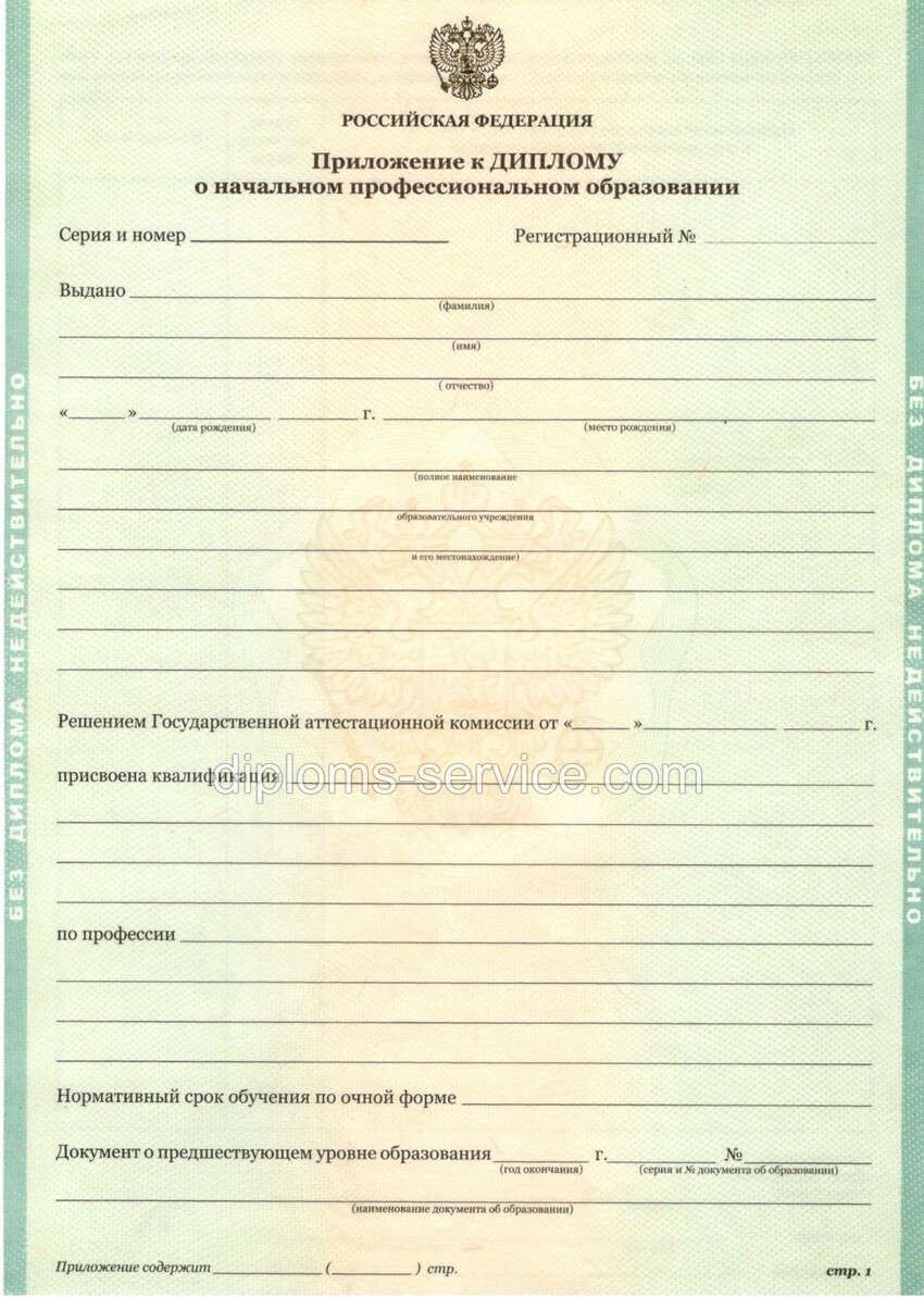 Диплом о начальном профессиональном образовании 2021 года-фото3